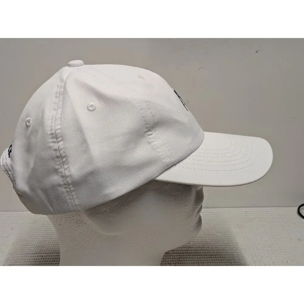 Rhoback Performance Hat White Ripstop Adjustable Strapback Golf Cap U00278 EUC